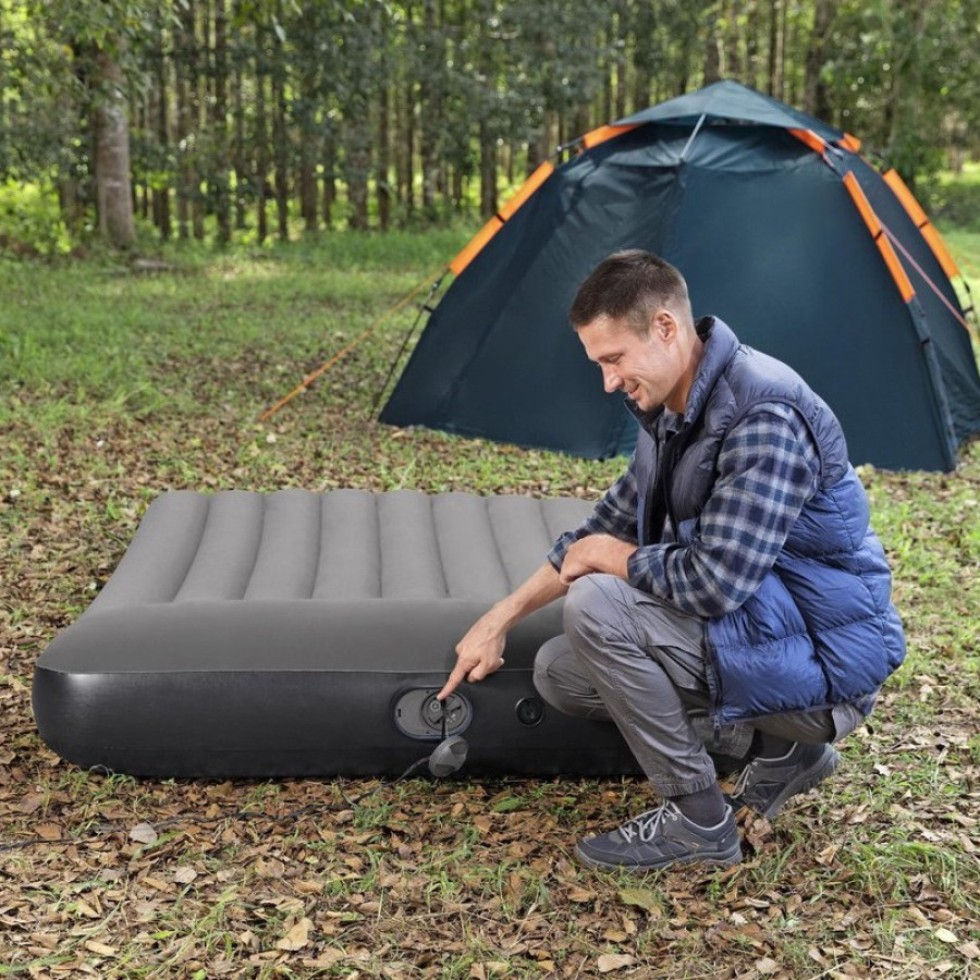 Matelas Gonflable De Camping WINH Avec Pompe Intégrée - Taille Unique 195x61 Cm - Léger (762g) - Gonflage Rapide Par Pression Du Pied - Imperméable - Pour Randonnée, Bivouac