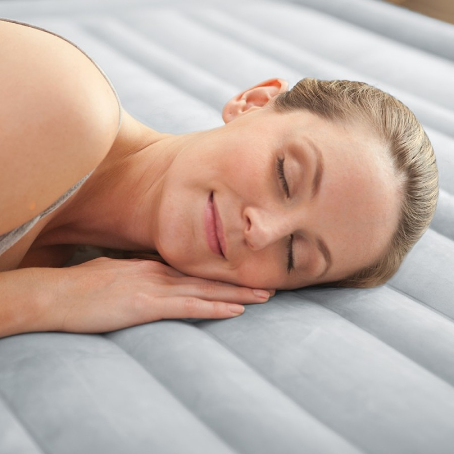 Matelas Gonflable Électrique 2 Places Avec Oreillers Intégrés Et Pompe - Lit D'Appoint Portable Pour Intérieur, Camping & Voyage
